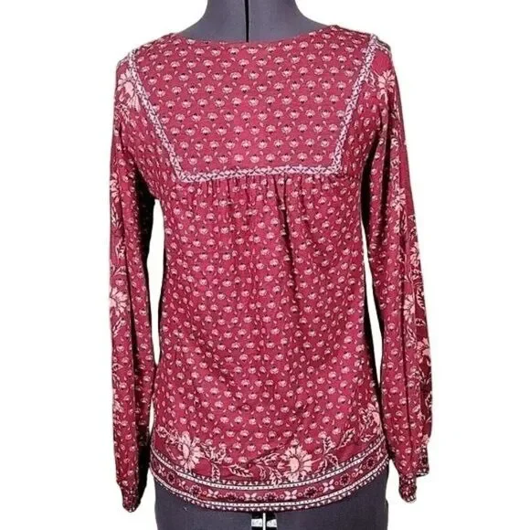 Style & Co Long Sleeve Peasant Top Sz XSP - Picture 4 of 12